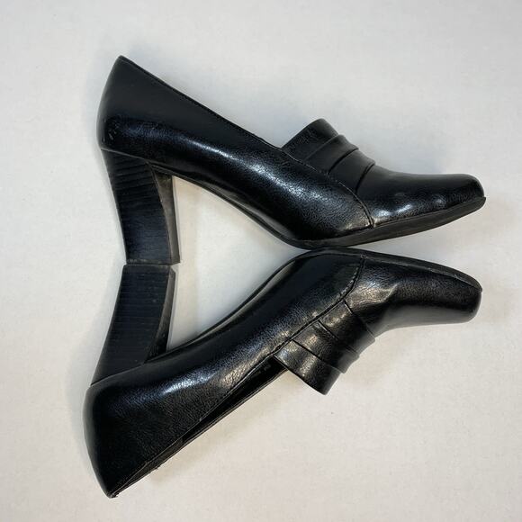 Franco Sarto Rosalie Womens Heels Sz 8 M Black Academia Witchy 3.25" Block Heel - Picture 7 of 16